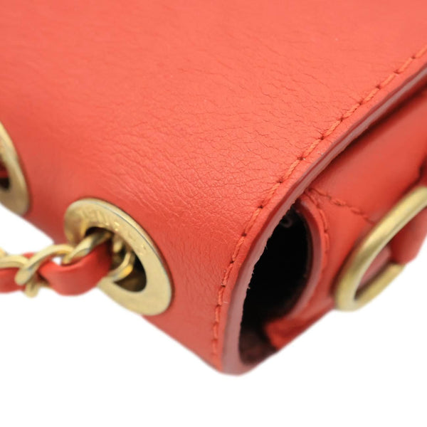 CHANEL Multi Pouching Flap Quilted Calfskin Leather Crossbody Bag Orange