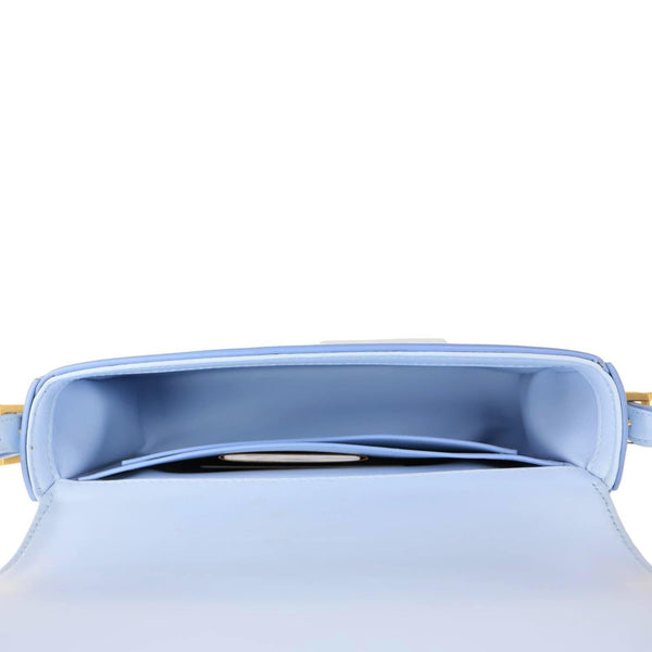 BURBERRY Grace Small Smooth Calfskin Leather Crossbody Bag Light Blue