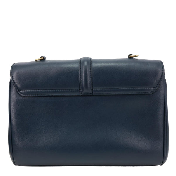 CELINE Soft Teen Leather Shoulder Bag Blue
