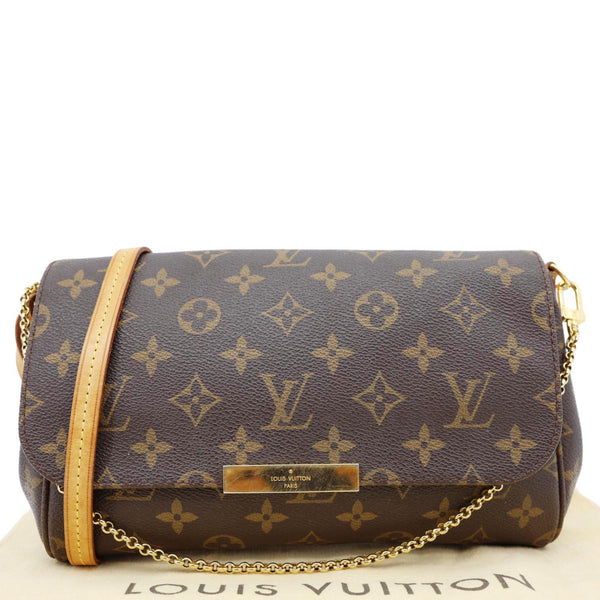 LOUIS VUITTON Favorite MM Monogram Canvas Shoulder Bag Brown