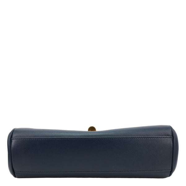 CELINE Soft Teen Leather Shoulder Bag Blue