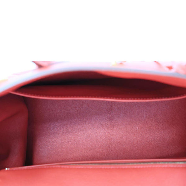 HERMES Birkin 35 Togo Leather Tote Bag Red