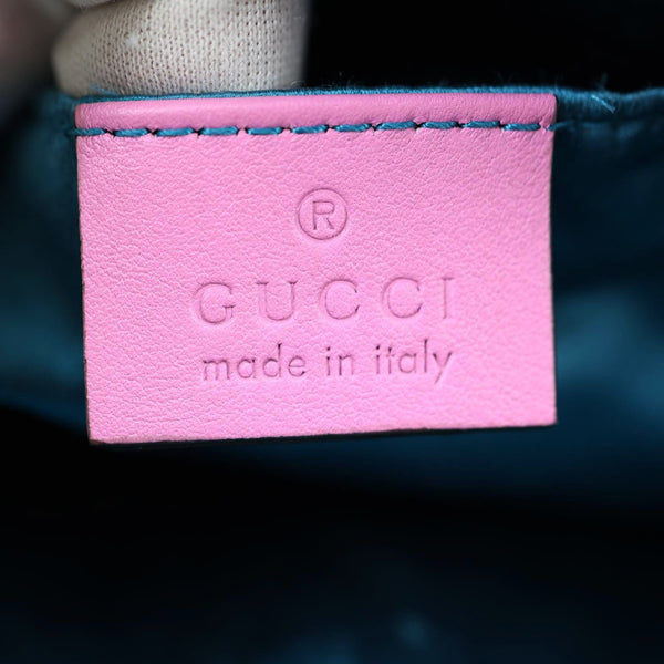 GUCCI GG Marmont Mini Marquise Crystals Matelasse Velvet Chain Crossbody Bag Pink 448065