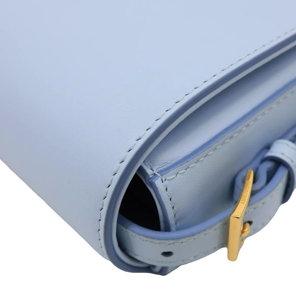 BURBERRY Grace Small Smooth Calfskin Leather Crossbody Bag Light Blue