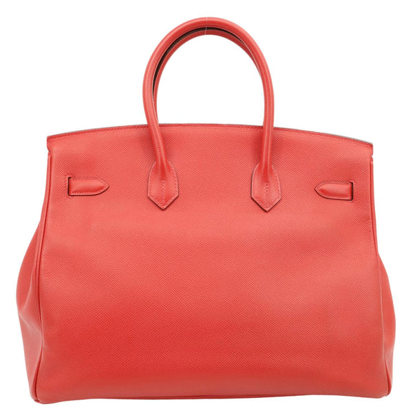HERMES Birkin 35 Togo Leather Tote Bag Red