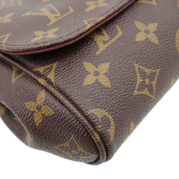 LOUIS VUITTON Favorite MM Monogram Canvas Shoulder Bag Brown