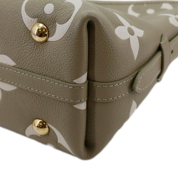 LOUIS VUITTON Carryall PM Monogram Empreinte Leather Shoulder Bag Beige