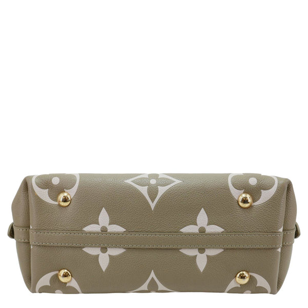 LOUIS VUITTON Carryall PM Monogram Empreinte Leather Shoulder Bag Beige