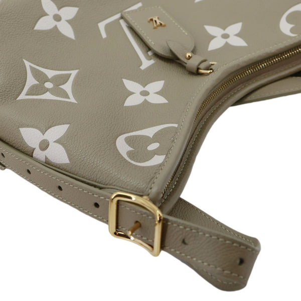 LOUIS VUITTON Carryall PM Monogram Empreinte Leather Shoulder Bag Beige
