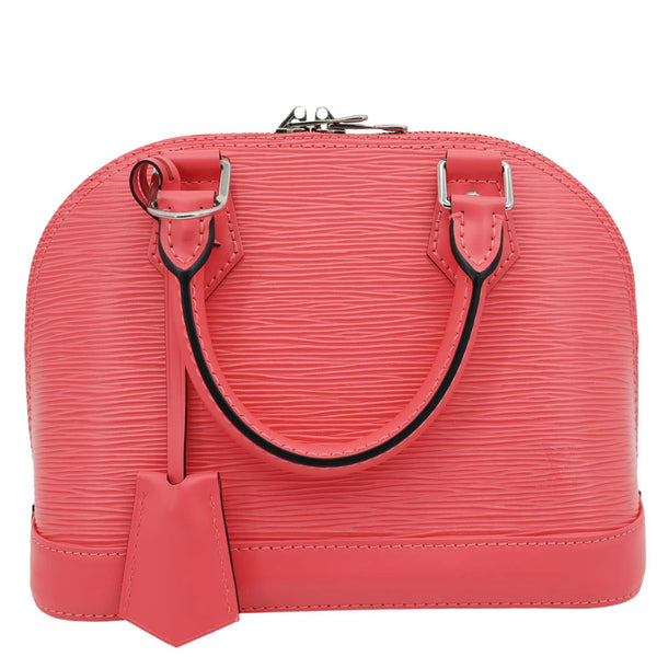 LOUIS VUITTON Alma BB Epi Leather Satchel Crossbody Bag Pink