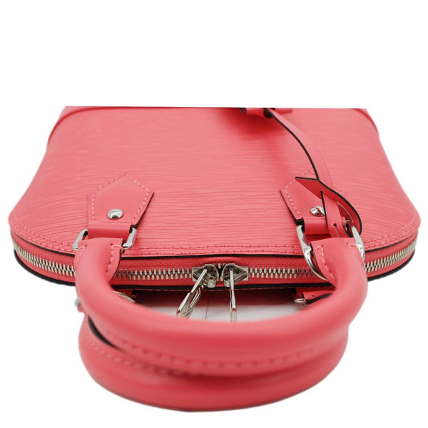 LOUIS VUITTON Alma BB Epi Leather Satchel Crossbody Bag Pink