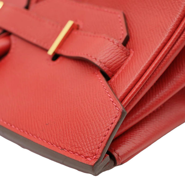 HERMES Birkin 35 Togo Leather Tote Bag Red