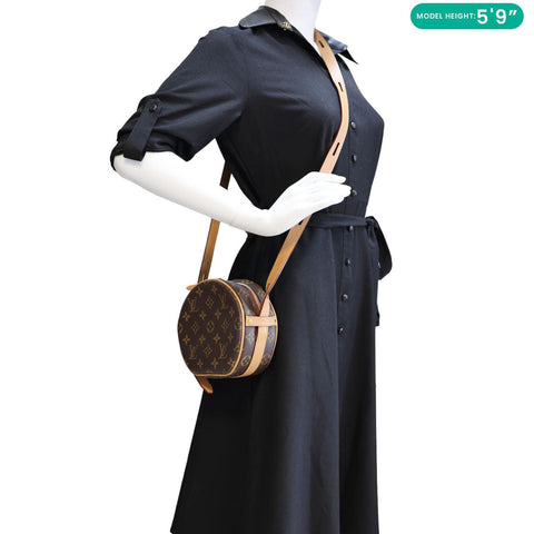 LOUIS VUITTON Boite Chapeau Souple PM Monogram Canvas Shoulder Bag Brown