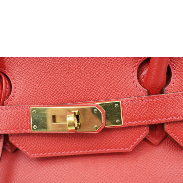 HERMES Birkin 35 Togo Leather Tote Bag Red