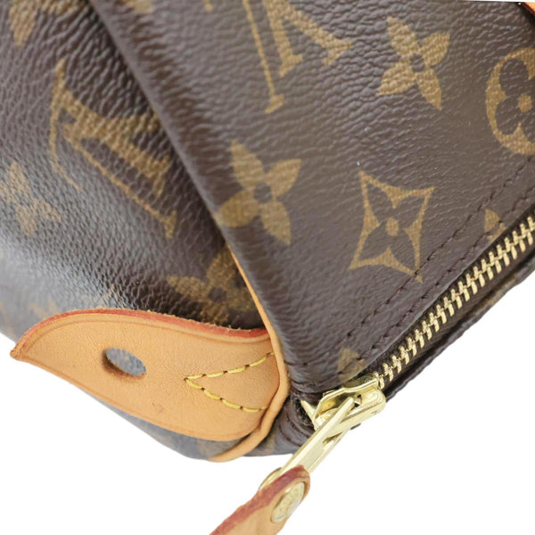 LOUIS VUITTON Speedy 30 Monogram Canvas Satchel Bag Brown