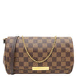 LOUIS VUITTON Favorite MM Damier Ebene Chain Shoulder Bag Brown