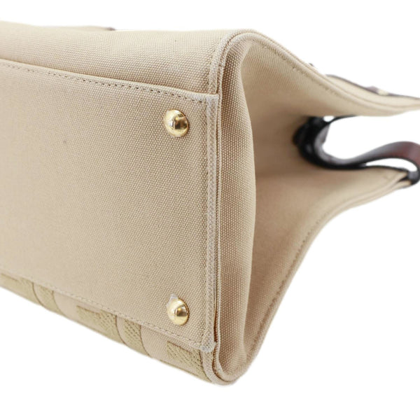 FENDI Peekaboo X-Tote FF Canvas Shoulder Bag Beige