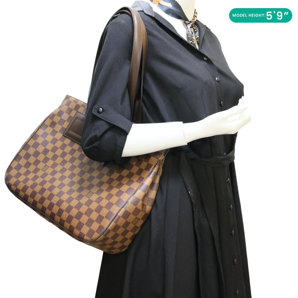 LOUIS VUITTON Parioli PM Damier Ebene Tote Shoulder Bag Brown