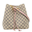 LOUIS VUITTON Neonoe MM Damier Azur Shoulder Bag Pink