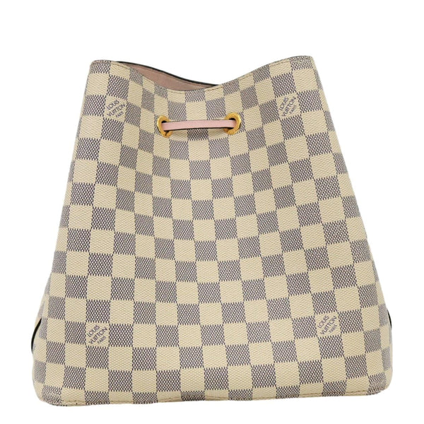 LOUIS VUITTON Neonoe MM Damier Azur Shoulder Bag Pink