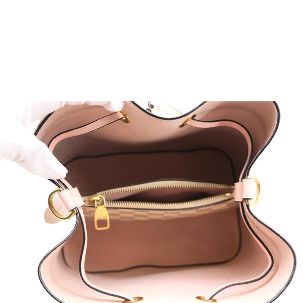 LOUIS VUITTON Neonoe MM Damier Azur Shoulder Bag Pink