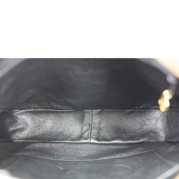 CHANEL Vintage Quilted Patent Leather Camera Case Crossbody Bag Black