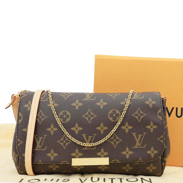 LOUIS VUITTON Favorite MM Monogram Canvas Shoulder Bag Brown