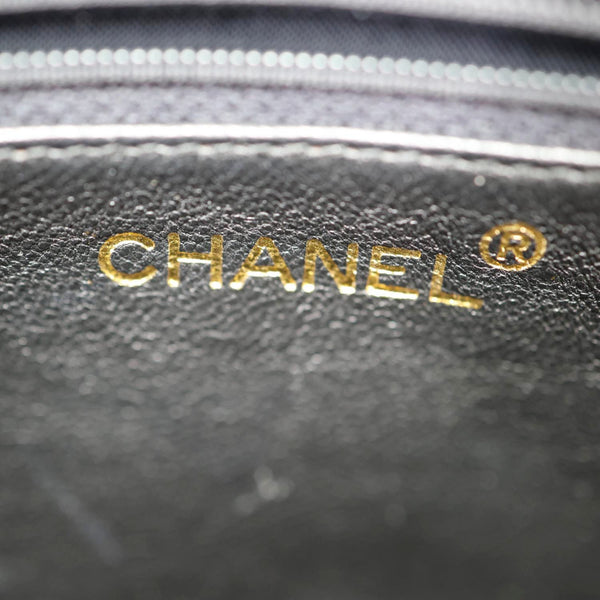 CHANEL Vintage Quilted Patent Leather Camera Case Crossbody Bag Black