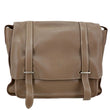 HERMES Steve Taurillon Clemence Leather Messenger Bag Brown