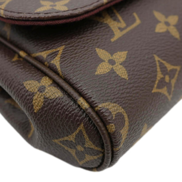 LOUIS VUITTON Favorite MM Monogram Canvas Shoulder Bag Brown