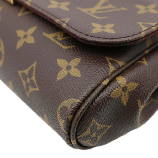 LOUIS VUITTON Favorite MM Monogram Canvas Shoulder Bag Brown