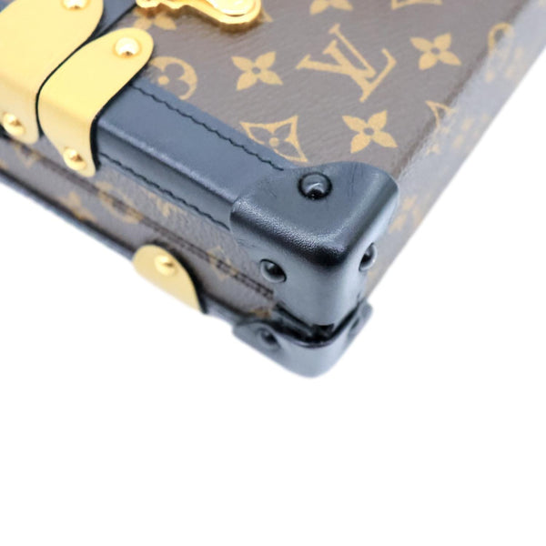 LOUIS VUITTON Parisian Petite Malle Monogram Canvas Shoulder Bag Brown