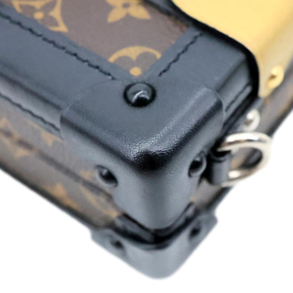 LOUIS VUITTON Parisian Petite Malle Monogram Canvas Shoulder Bag Brown