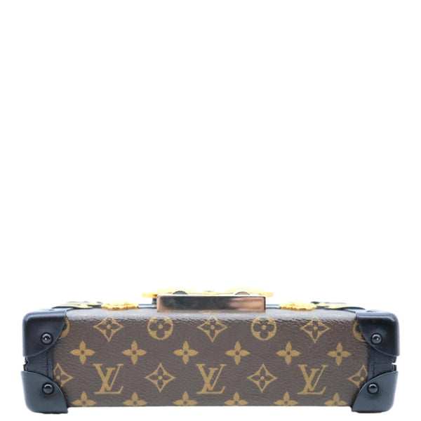 LOUIS VUITTON Parisian Petite Malle Monogram Canvas Shoulder Bag Brown