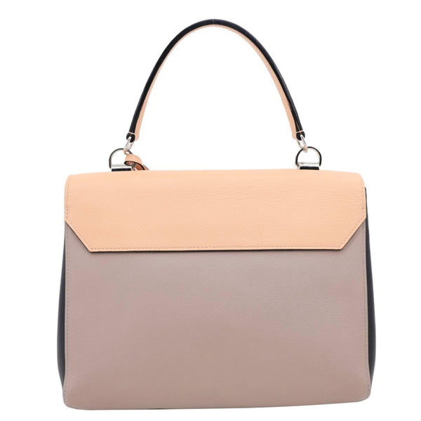 LOUIS VUITTON Lockme II BB Pebbled Leather Crossbody Bag Peach