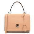 LOUIS VUITTON Lockme II BB Pebbled Leather Crossbody Bag Peach