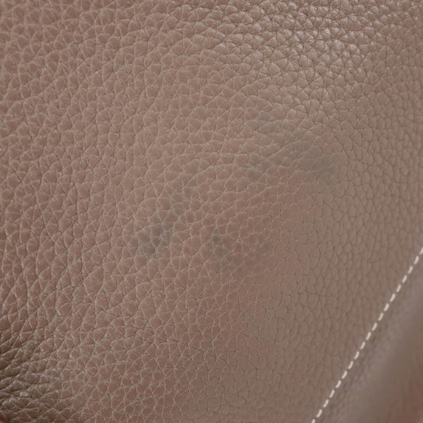 HERMES Steve Taurillon Clemence Leather Messenger Bag Brown