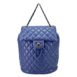 CHANEL Urban Spirit Quilted Lambskin Leather Backpack Bag Blue