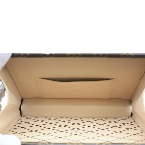 LOUIS VUITTON Parisian Petite Malle Monogram Canvas Shoulder Bag Brown