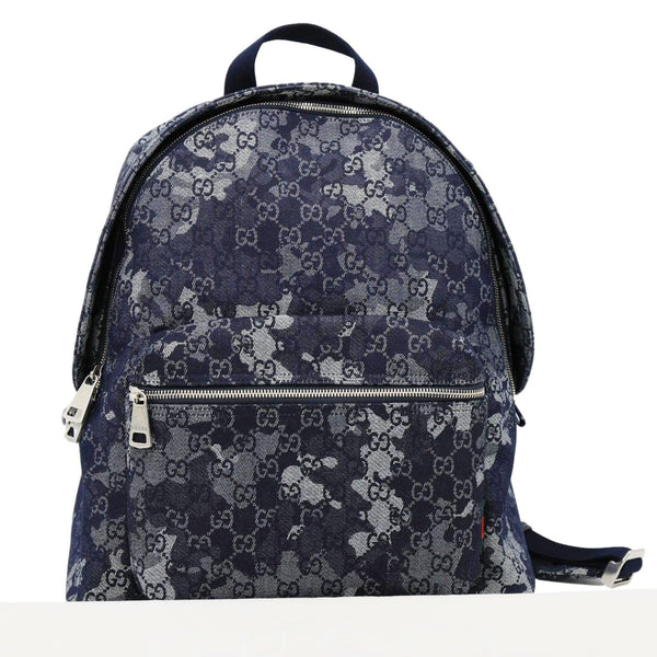 GUCCI GG Denim Backpack Navy Blue 849008