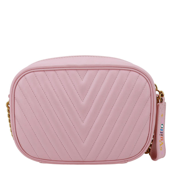 LOUIS VUITTON New Wave Quilted Leather Camera Crossbody Bag Pink