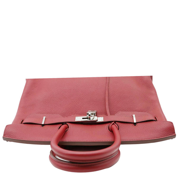 HERMES Birkin 35 Togo Leather Tote Bag Red