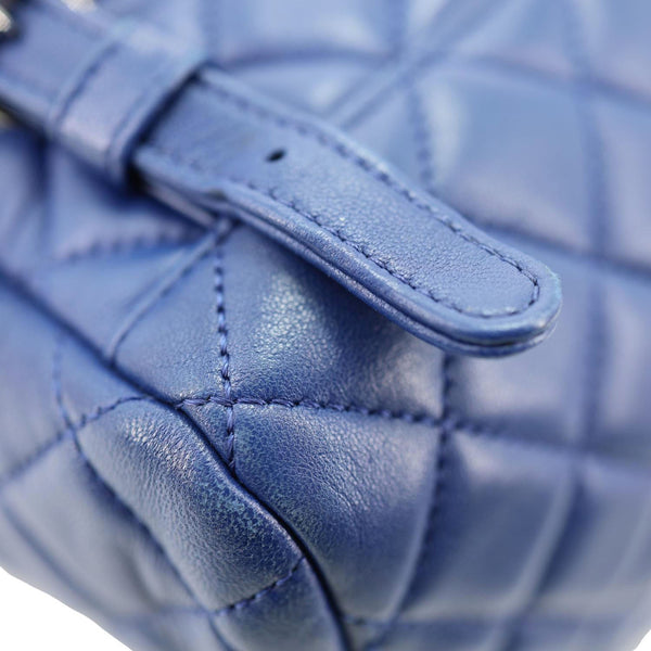 CHANEL Urban Spirit Quilted Lambskin Leather Backpack Bag Blue