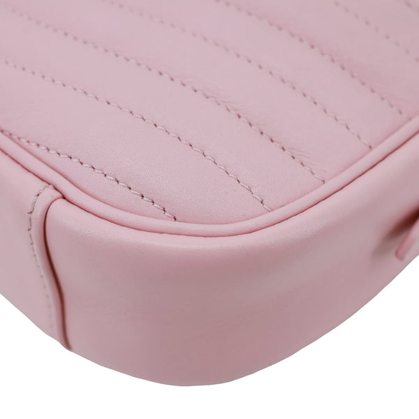 LOUIS VUITTON New Wave Quilted Leather Camera Crossbody Bag Pink