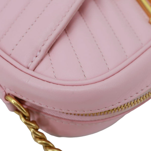 LOUIS VUITTON New Wave Quilted Leather Camera Crossbody Bag Pink