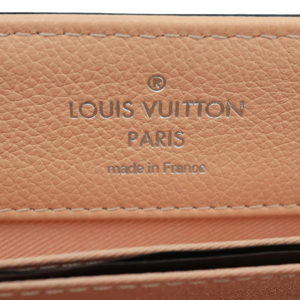 LOUIS VUITTON Lockme II BB Pebbled Leather Crossbody Bag Peach