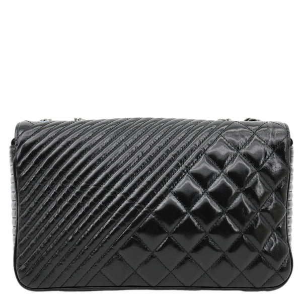 CHANEL Coco Boy Flap Medium Quilted Leather Shoulder Bag Black