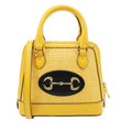 GUCCI Horsebit 1955 Mini Leather Crossbody Bag Yellow 640716