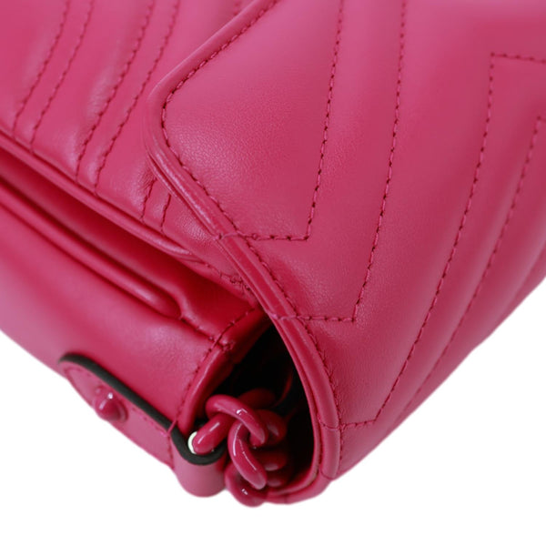 GUCCI GG Marmont Small Leather Shoulder Bag Pink 734814
