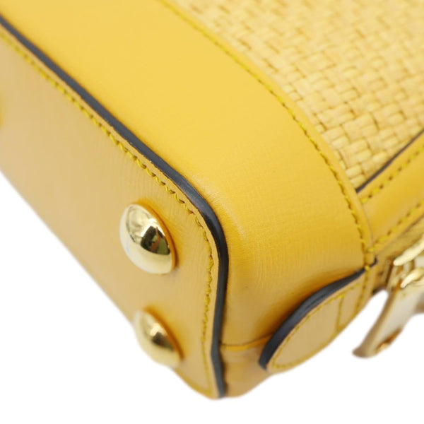 GUCCI Horsebit 1955 Mini Leather Crossbody Bag Yellow 640716